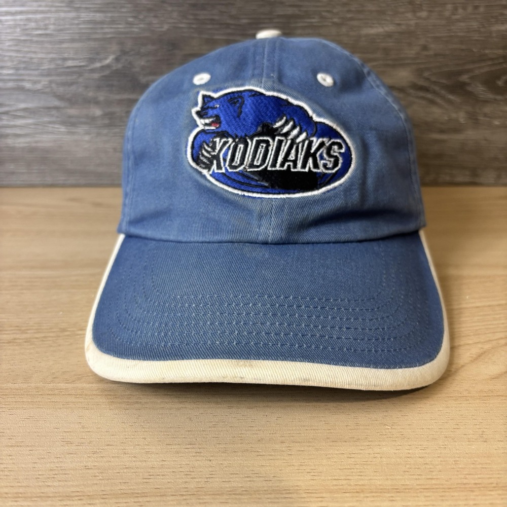 Vintage The Colorado Springs School Kodiaks Hat Cap Strap Back Blue Faded Nike